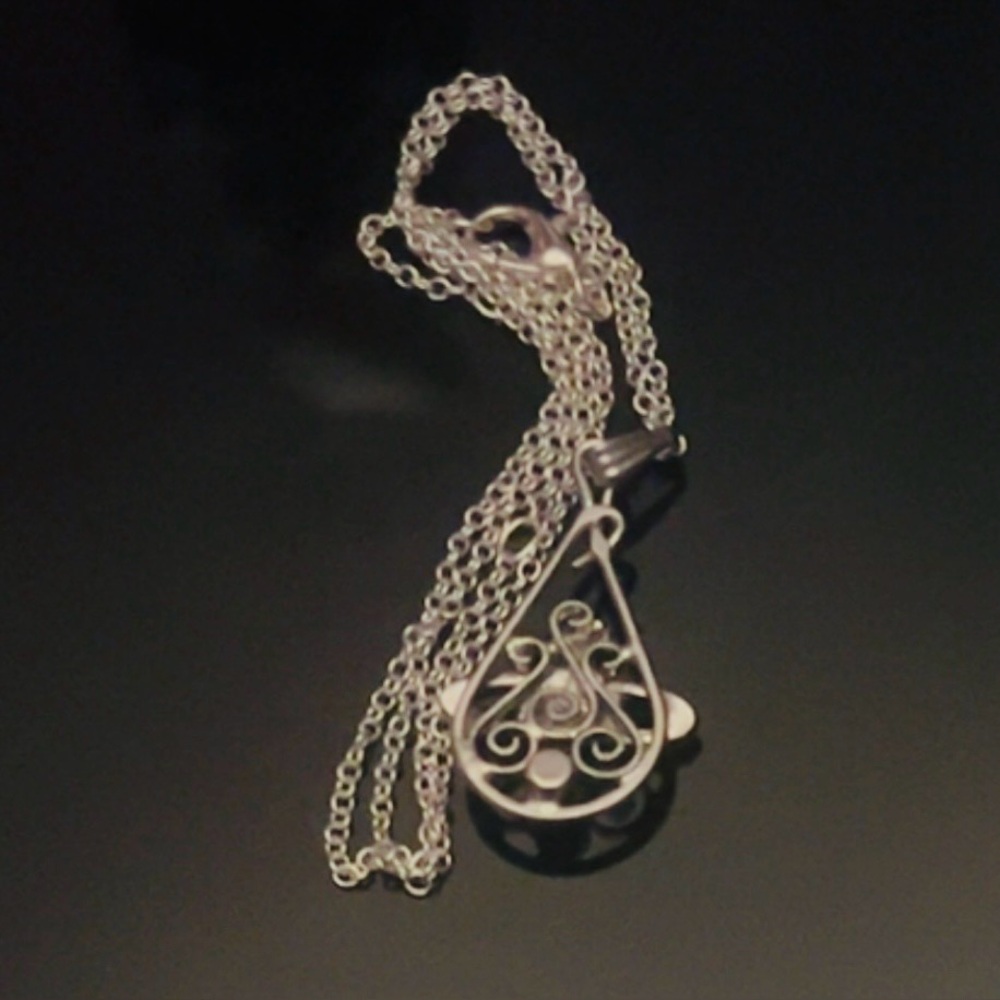 Handmade Revamped vivienne westwood Silver Black Turquoise Saturn necklace - Picture 4 of 5